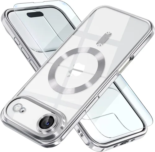 Vista 14 de Misea Funda magnética para iPhone 14 compatible con MagSafe [nunca amarillenta] [protección contra caídas de grado militar] protector completo