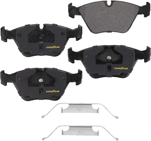 Vista 2 de Goodyear Frenos GYD394 Pastillas de freno delanteras semimetálicas premium para Jaguar Vanden Plas 04-98, XJ12 96-95, XJ6 97-90, XJ8 1998, XJR