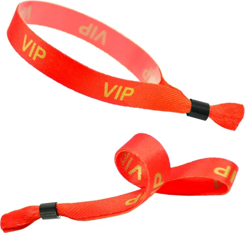 Vista 7 de 100 pulseras de tela VIP para eventos, pulseras de tela desechables RPET (negro)