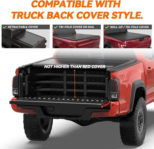 Vista 7 de Extensor de caja de camión para Tacoma Gladiator Maverick Ridgeline, extensión de longitud de cama de 21 pulgadas, se requiere perforación
