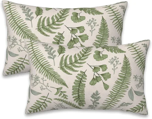 Vista 26 de Fundas de almohada Naqiuli azules florales de 16x16 pulgadas, juego de 2 fundas de almohada decorativas, fundas de cojín para dormitorio, sala