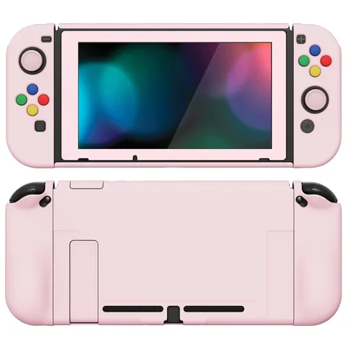 Vista 63 de PlayVital AlterGrips Ergonomic Grips Cover for Nintendo Switch, [2 Design] Interchangeable Comfort Dockable Protective Case with Screen Protector &
