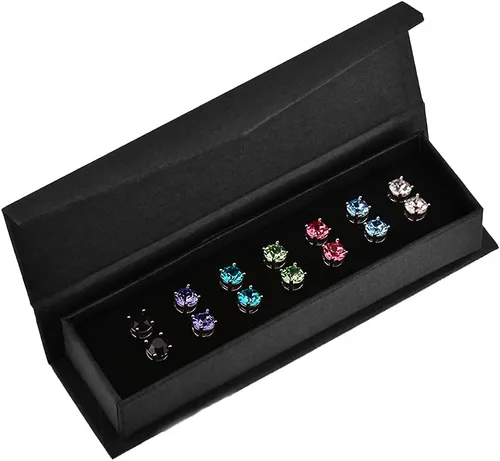 Vista 2 de Colección de aretes especiales de plata 99.9 con circonitas cúbicas y piedras preciosas hechas a mano
