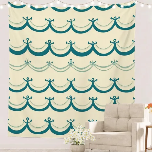 Vista 36 de Batmerry Abstract Repeat Polyester Tapestry, Tiled Directional Lightweight Wall Hanging High-Definition Print Backdrop For Dorm Room Bedroom Living