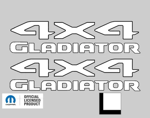Vista 15 de Adhesivos gráficos de cabecera de gladiador 4x4 para Jeep Wrangler/Gladiator JL/JT (2019-2024) 392 bronce con contorno negro F392BO (juego de 2)
