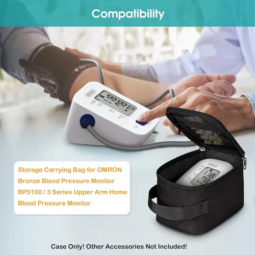 Vista 2 de MEDMAX Funda de transporte compatible con monitor de presión arterial OMRON Bronce BP5100 / Upper Arm 3 Series Home Monitor de presión arterial