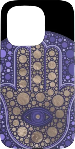 Vista 13 de Funda para iPhone 11 Purple Evil Eye and Hamsa Hand