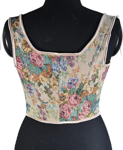 Vista 6 de Corsé con realce para mujer, estilo victoriano, cinturón steampunk, pirata, renacentista, corsé con correas