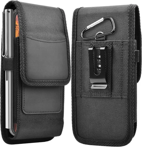 Vista 8 de Funda para Teléfono Móvil de Nylon con Clip para Cinturón, Compatible con Samsung Galaxy S25 FE S24 Ultra 5G S23 Plus S22 S21 S20 Note 20 A16 A15