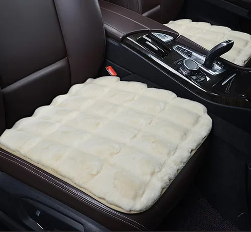 Vista 6 de 2 fundas de asiento de automóvil, fundas de asiento de imitación de visón de lujo para parte inferior del asiento delantero del automóvil, protector