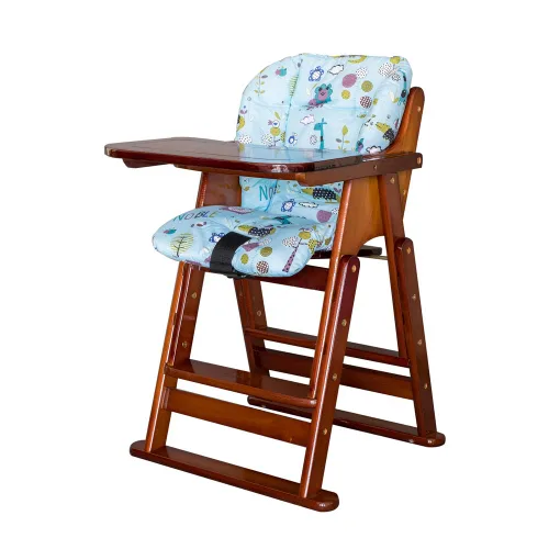 Vista 2 de twoworld Cojín de asiento para silla alta para bebé, resistente y correas para silla alta (arnés de 5 puntos), 1 traje (animal azul)