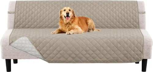 Vista 18 de PrinceDeco Funda de sofá para perros, lavable y reversible, apta para mascotas, resistente al agua, protector de muebles con correas elásticas
