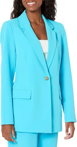 Vista 21 de The Drop Blake - Blazer largo para mujer Boucle negro