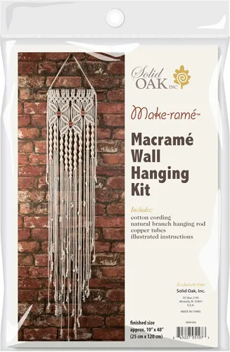 Vista 3 de Kit de colgador de pared de macramé - Tres flores