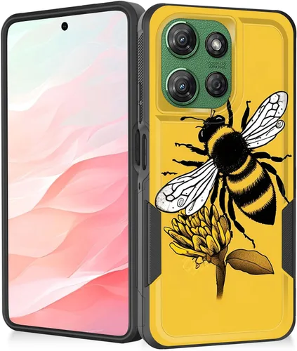 Vista 154 de Funda para Moto G Play 4G 2024, resistente de doble capa híbrida de policarbonato duro, goma suave, a prueba de golpes, funda protectora resistente