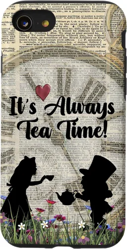 Vista 18 de iPhone 16 It's Always Tea Time! Funda Alicia y el Sombrerero Loco