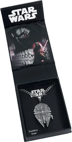 Vista 5 de Collar con colgante de halcón milenio de Star Wars, Metal, N A