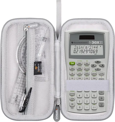 Vista 11 de Aproca Funda para calculadora compatible con calculadora científica Texas Instruments TI-30XIIS / TI-30X IIS 2-Line/Casio FX-991EX Fx-82es Plus Negro