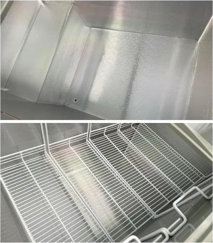 Vista 6 de cooler depot Gelato Congelador vitrina de inmersión para gabinete de inmersión Escaparate de helado Curvo Vidrio transparente 40
