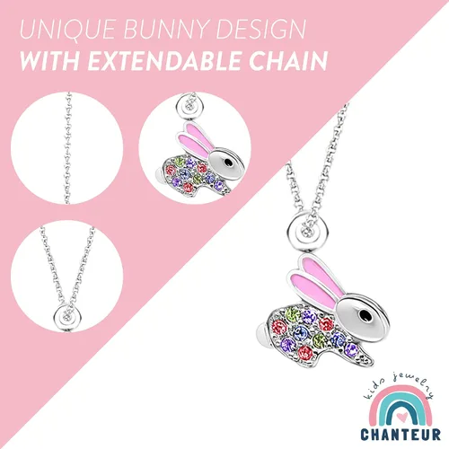 Vista 2 de Chanteur Crystal Bunny Kids Baby Girl - Elementos de cristal, metal