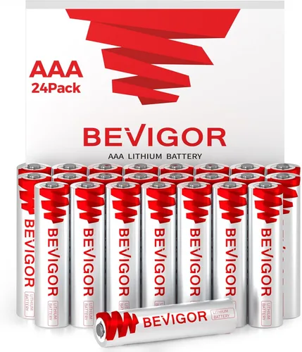 Vista 12 de BEVIGOR Paquete de 4 pilas de litio AAA, baterías de litio triple A, 1.5 V 1200 mAh pilas AAA de larga duración para linterna, juguetes, control