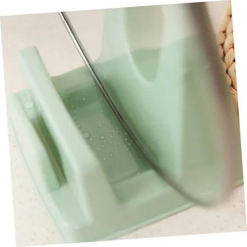 Vista 8 de 2 estantes de plástico para tapa de sartén verde, organizador de cubierta de olla, soporte de almacenamiento para cocina