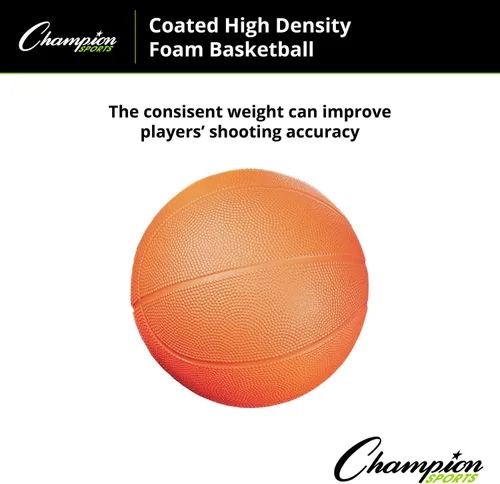 Vista 4 de Champion Sports Baloncesto de espuma de alta densidad recubierto, naranja