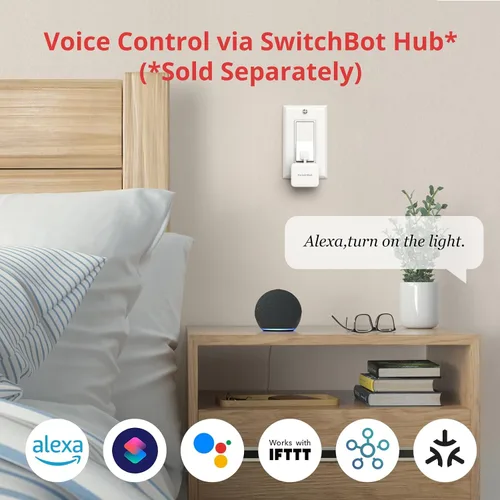 Vista 5 de Switchbot Empujador de botón de interruptor inteligente (Bluetooth): Fingerbot para interruptor basculante/botones unidireccionales, control