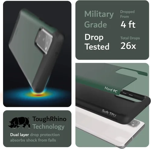 Vista 3 de TUDIA Merge [prueba de caídas de grado militar] Funda diseñada para Samsung Galaxy S20 FE 5G (2020) – [doble capa] a prueba de golpes, delgada
