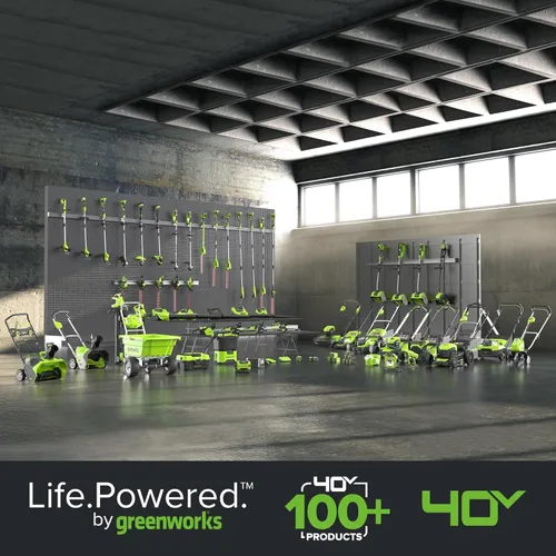 Vista 10 de Greenworks Cortacésped inalámbrico de 40 V y 17 pulgadas, motor sin escobillas, batería de 4.0 Ah y cargador (más de 75 herramientas compatibles)
