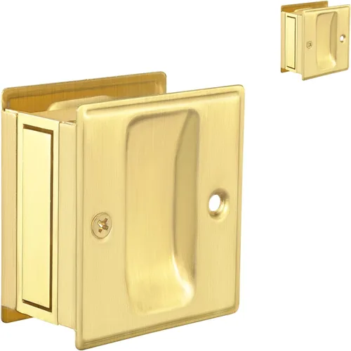Vista 7 de HOMOTEK Tirador de puerta de bolsillo de privacidad sin placa de interruptor. Reemplaza los accesorios deslizantes de pasaje viejos o dañados sin