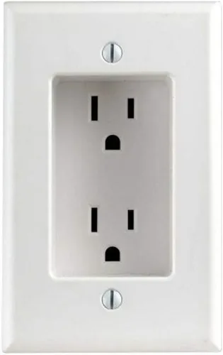 Vista 6 de Leviton 689-1 receptáculo doble empotrable de una banda Blanco