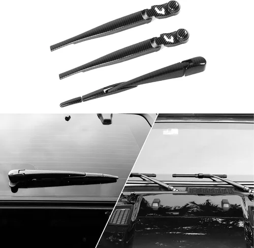 Vista 14 de Kit de moldura de cubierta de limpiaparabrisas delantero y trasero para Jeep Wrangler JL JLU y Gladiator JT 2018-2021 (azul bebé)