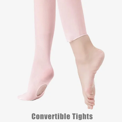 Vista 4 de Stelle Medias convertibles de ballet para niñas y mujeres, ultra suaves, Pro Transition