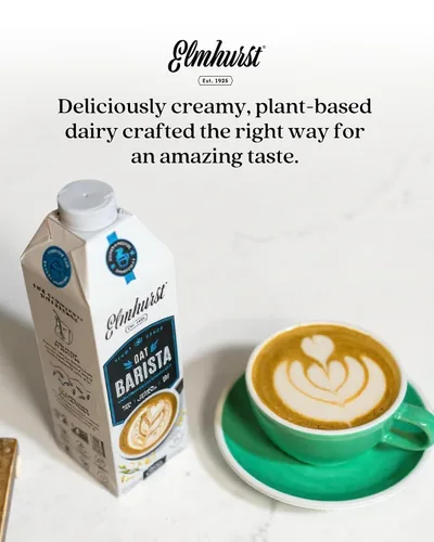 Vista 6 de Elmhurst 1925 Barista Edition Leche de avena, a base de plantas, vegana, 32 onzas (paquete de 6)