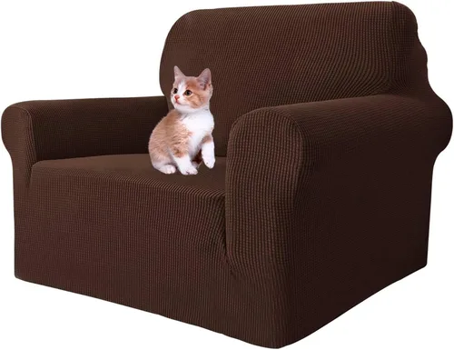 Vista 27 de MAXIJIN Funda elástica para silla con brazos, 1 pieza para sofá o silla de estar, funda antideslizante (31-46 pulgadas), protector de muebles que se