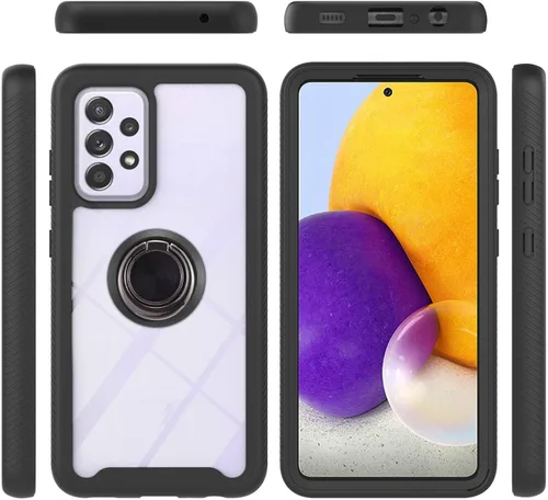 Vista 59 de Funda compatible con Xiaomi Poco X3 NFC, compatible con Xiaomi Poco X3 Pro/Poco X3 Ring Stand 3 en 1, color negro