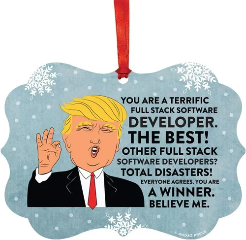 Vista 125 de Andaz Press Presidente Donald Trump Fancy Frame Recuerdo Adorno de Navidad Regalo de broma Ejecutivo de Cuenta, 1 paquete, Divertidas Ideas