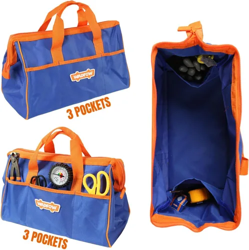Vista 4 de WTG3A16 - Bolsa de herramientas de 16 pulgadas, bolsa de herramientas con múltiples bolsillos con material impermeable y diseño de boca ancha