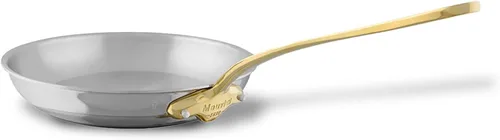 Vista 7 de Mauviel M'Cook B - Sartén de acero inoxidable pulido de 5 capas con mango de latón, 10.2 pulgadas, fabricada en Francia