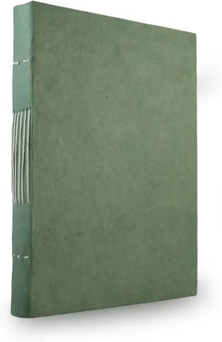 Vista 13 de Nepali Keeper Journal with Handmade Lokta Paper, 5x7 Inch, Sage