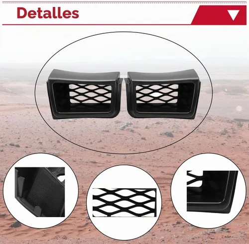 Vista 4 de HECASA Juego de conductos de aire de pinza compatible con Chevy Silverado 1500 2003-2007 negro parachoques delantero derecho e izquierdo conducto