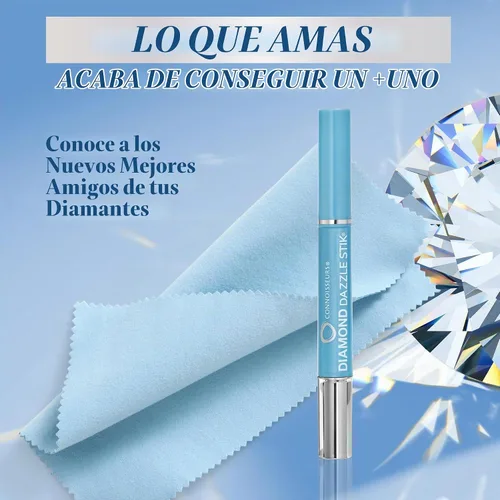 Vista 5 de CONNOISSEURS Dream Team Diamond Cleaning Bundle - Incluye Diamond Dazzle Stik y 2 paños de limpieza de joyas para anillos, aretes y pulseras