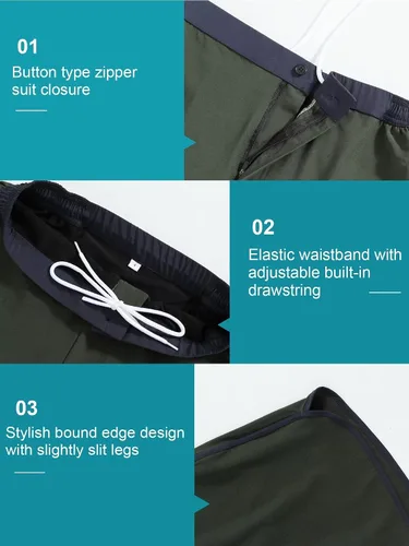 Vista 3 de SILKWORLD Mens 2 in 1 Swim Trunks Quick Dry 7 Inch Beach Shorts with Compression Liner and Pockets