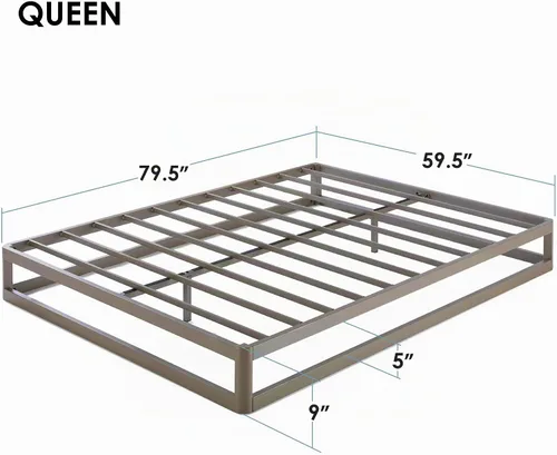 Vista 2 de Somier de cama individual Mellow 255 cm, con base de colchón de láminas de acero resistente Gris