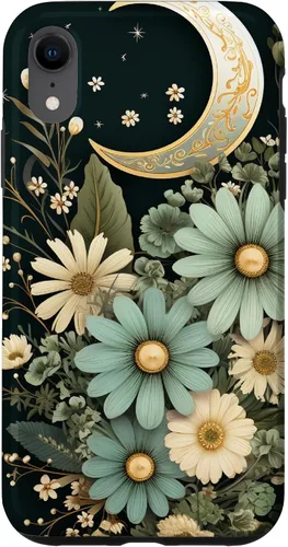 Vista 25 de Sage Green Wildflower Floral Moon Flower Botanical Case for iPhone 17