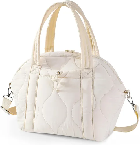 Vista 9 de WONDAY Bolsas de almuerzo aisladas para mujer, bolsa de almuerzo acolchada negra de 12 litros con correa para el hombro, impermeable, a prueba