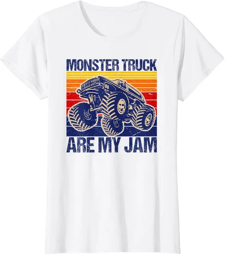 Vista 22 de Monster Truck Are My Jam For Monster Truck Lovers - Camiseta para hombres y niños, Blanco