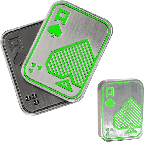 Vista 11 de Deslizador de Dedos, Tarjeta de Poker Metálica de 3 Capas, Clicker de Dedos, Juguetes para Dedos para Adultos, Alivian el Estrés, la Ansiedad