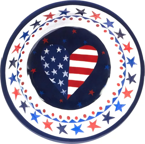 Vista 4 de Certified International Stars & Stripes - Juego de vajilla de melamina de 12 piezas, servicio para 4